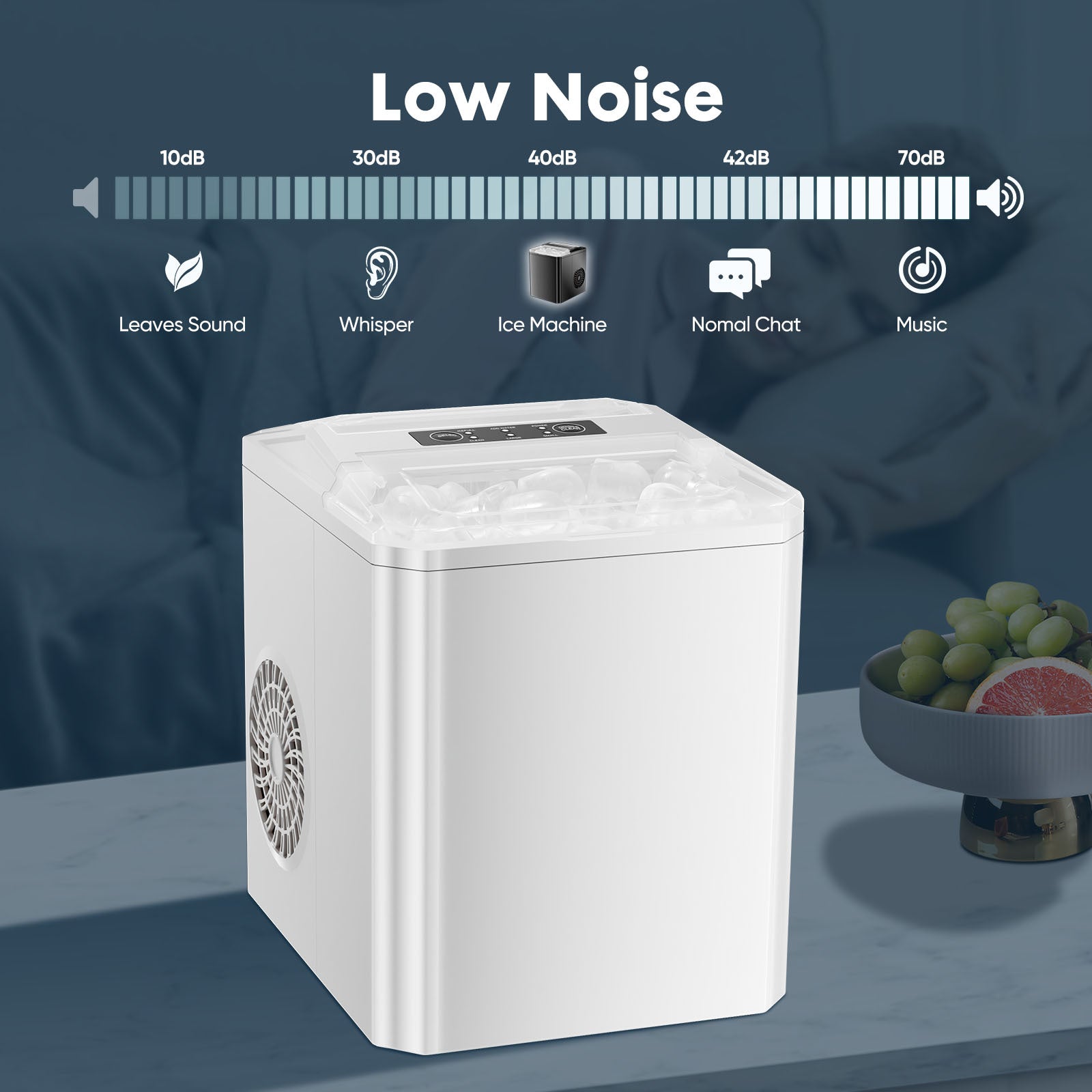 Ice Maker Self-Cleaning Portable