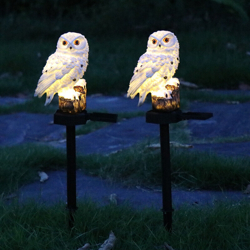 Solar LED Owl Parrot Garden Lawn Light