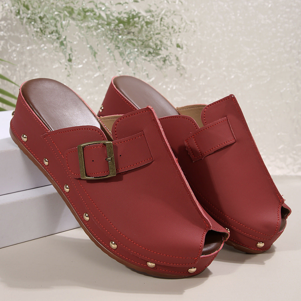 Fish Mouth Wedge Sandals for Women