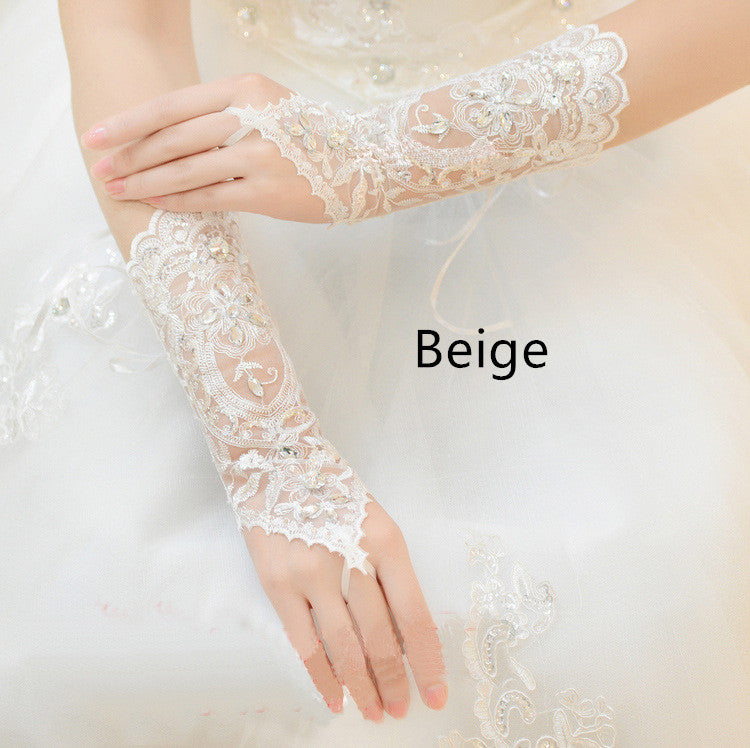 Gants de mariage longs sans doigts