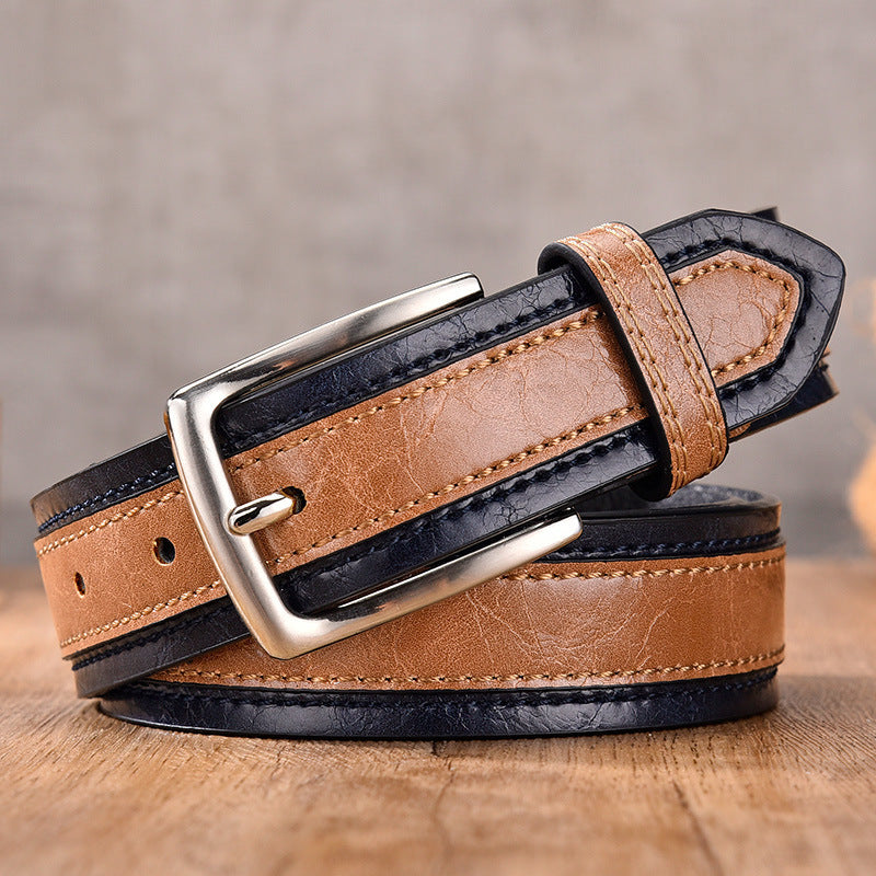 Ceinture décontractée à couleurs assorties pour hommes