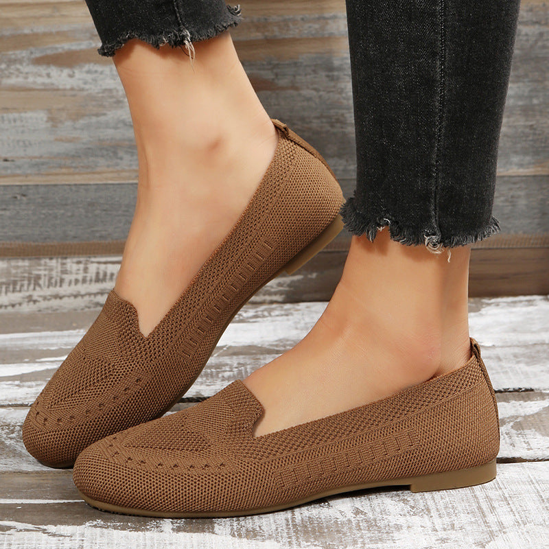 Fly Woven Mesh Slip-on Casual Flat Shoes