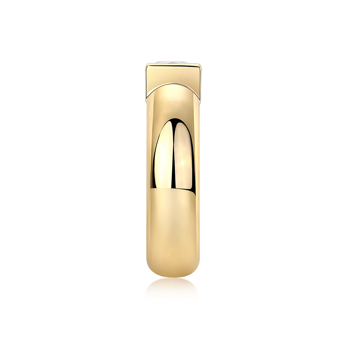 Square Moissanite Silver Wedding Ring