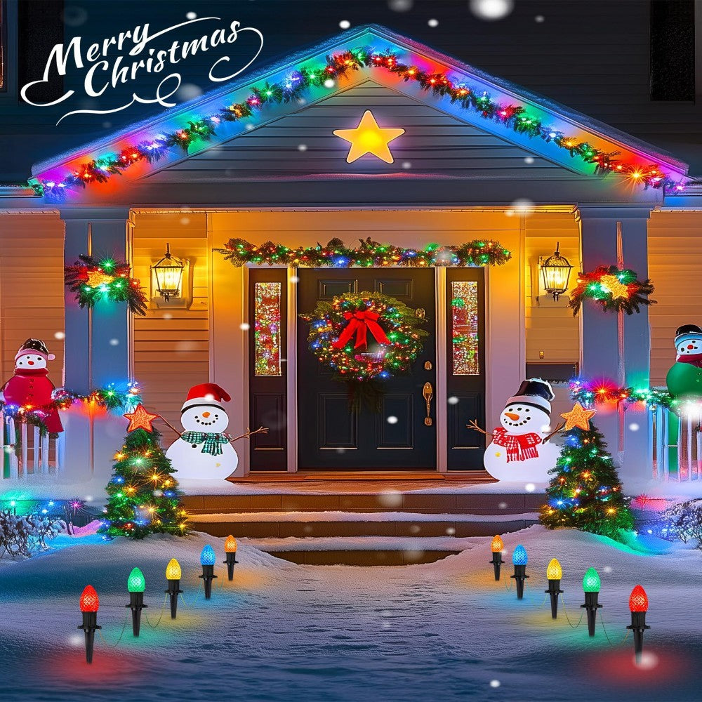 Christmas Solar C9 Strawberry Floor Plug Lights