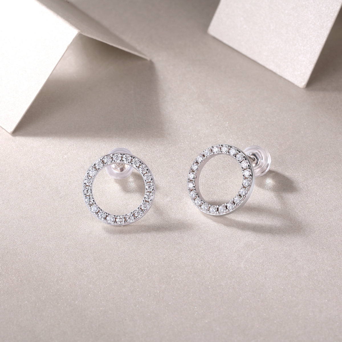 Explore Moissanite Silver Stud Earrings