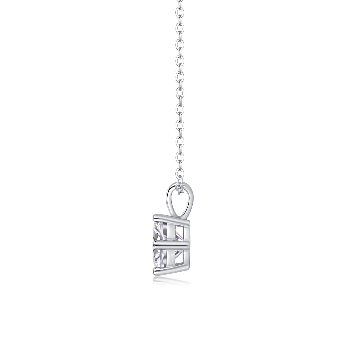 Romantic Moissanite Pendant Necklace Set