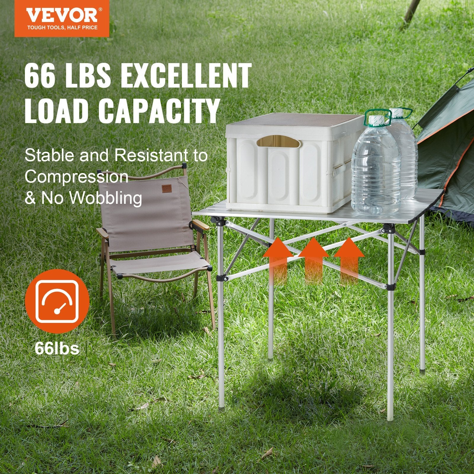 VEVOR Folding Aluminum Camping Table