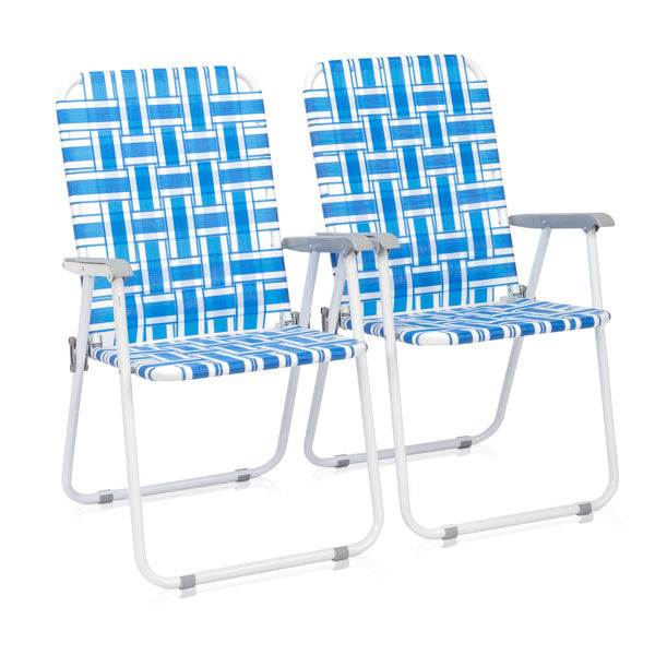 2pcs Striped Beach Chairs