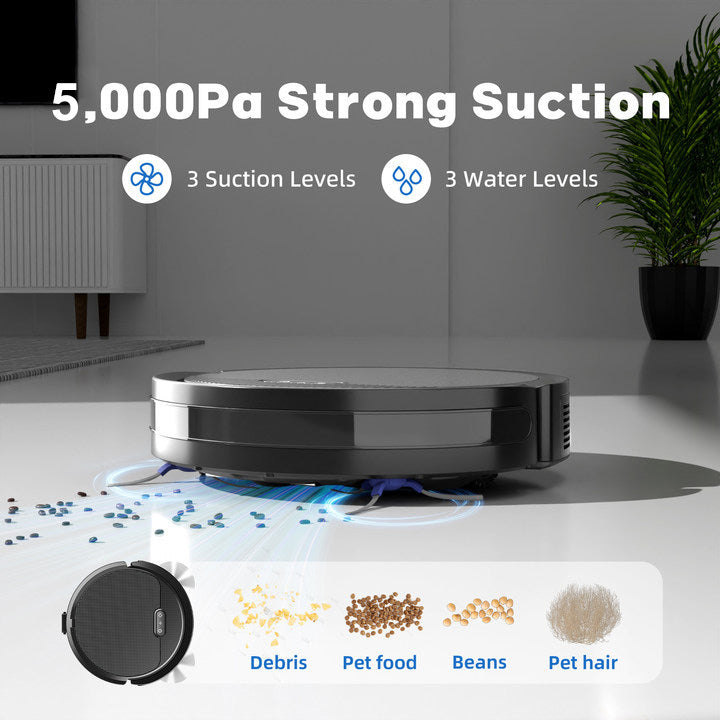 3-in-1 Robot Vacuum & Mop, 5000Pa Suction