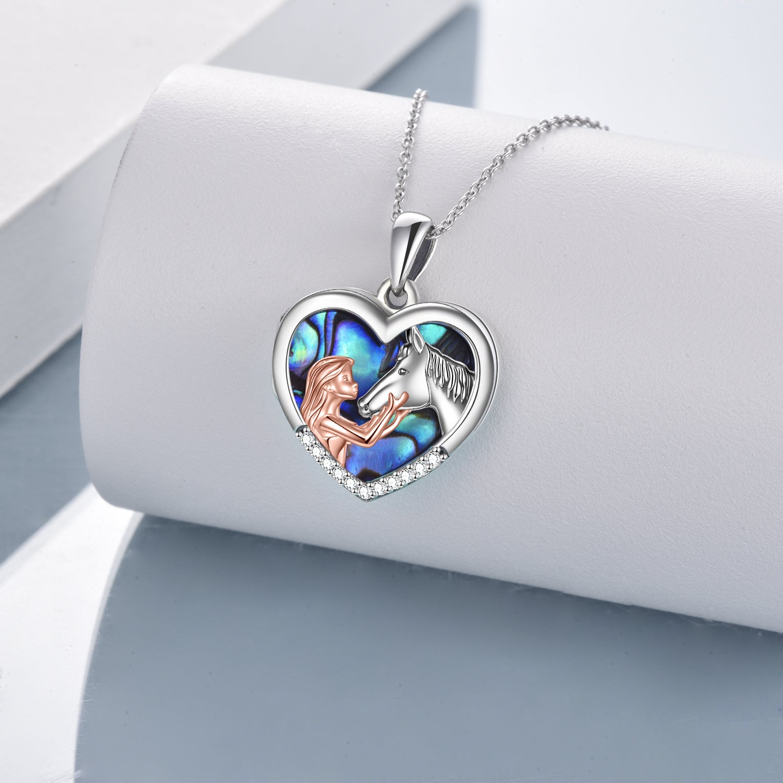 Horse Heart Girls Pendant Necklace