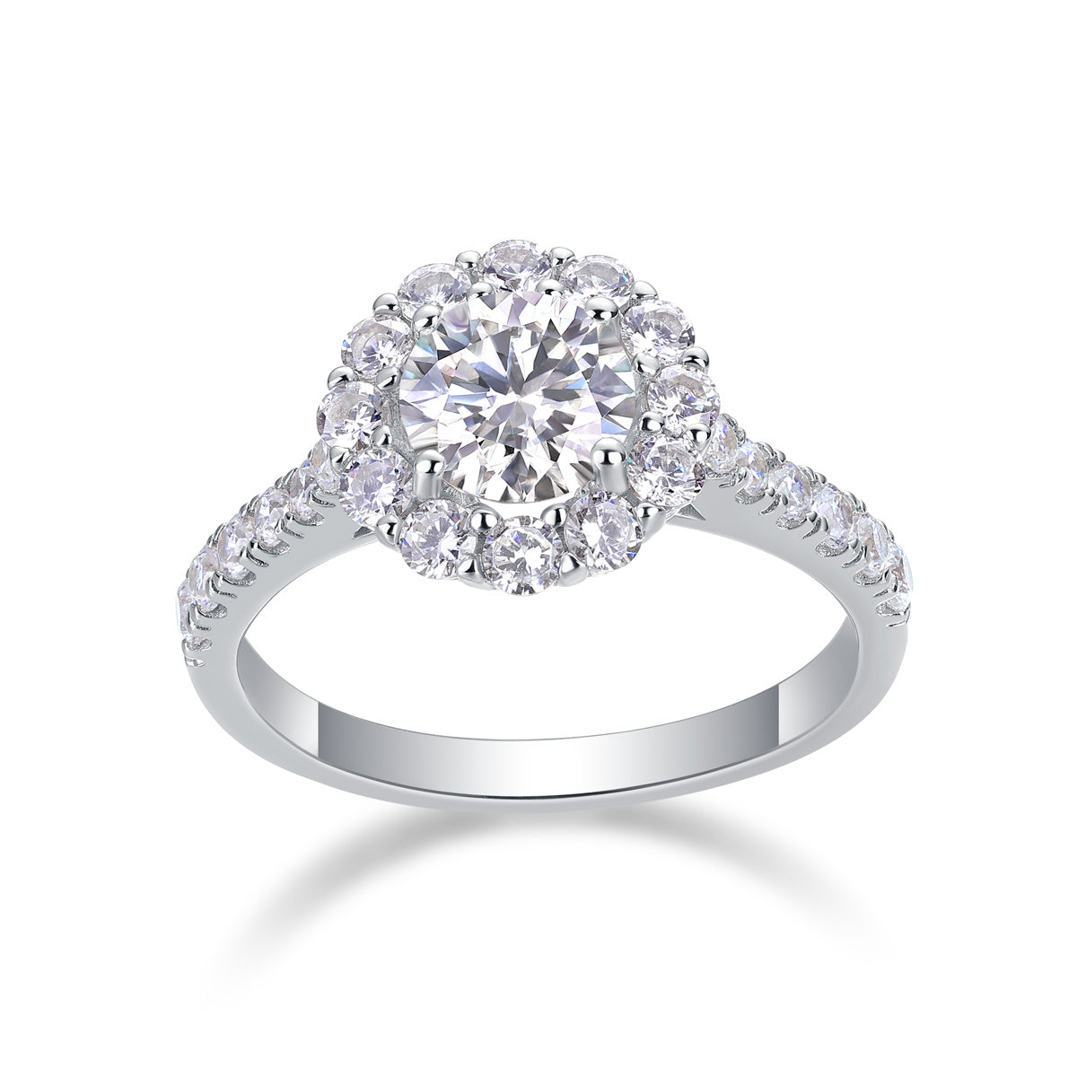 Luxury Large Moissanite Wedding Ring