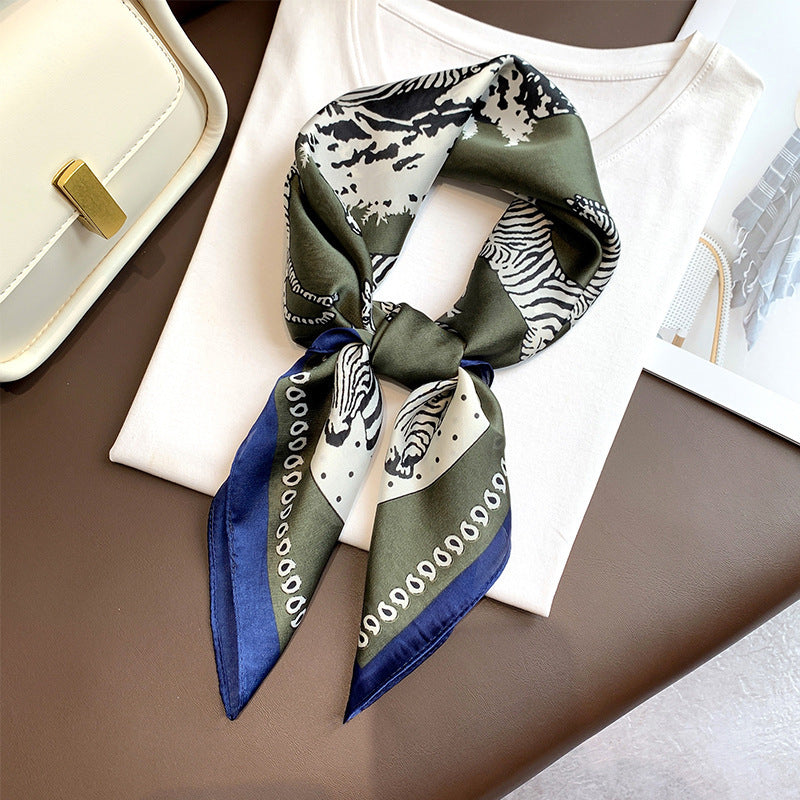 Écharpe légère à blocs de couleurs