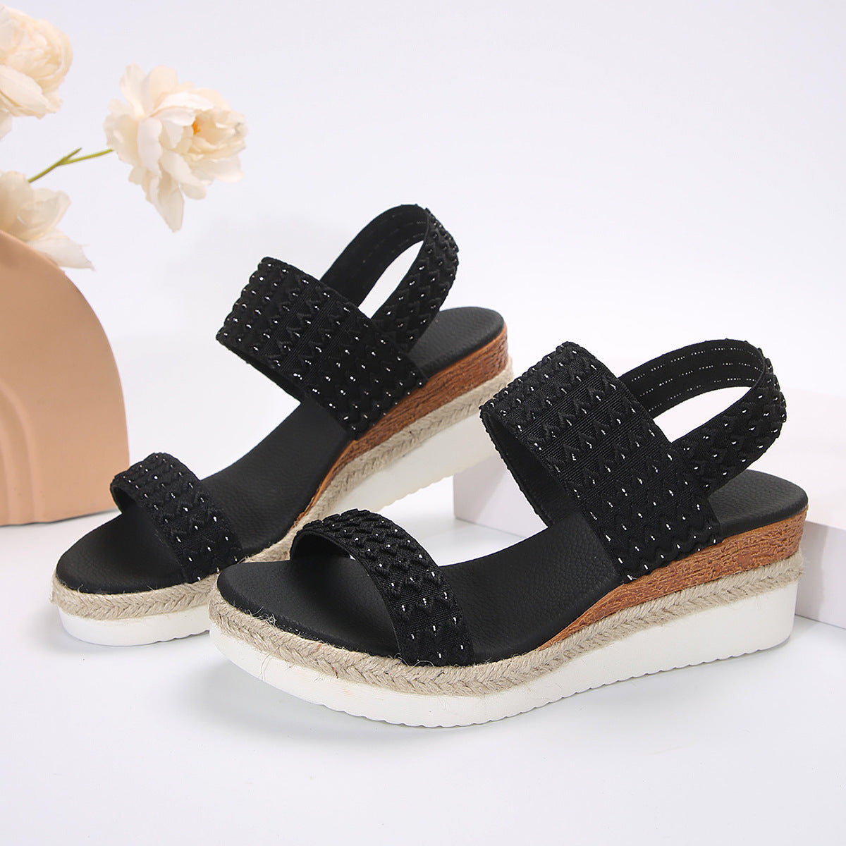 Summer Peep-Toe Wedge Sandals Women