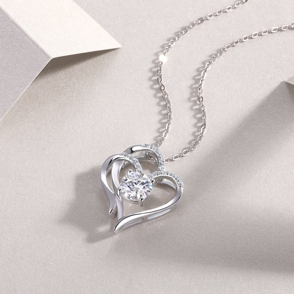 Heart to Heart Diamond Pendant Set