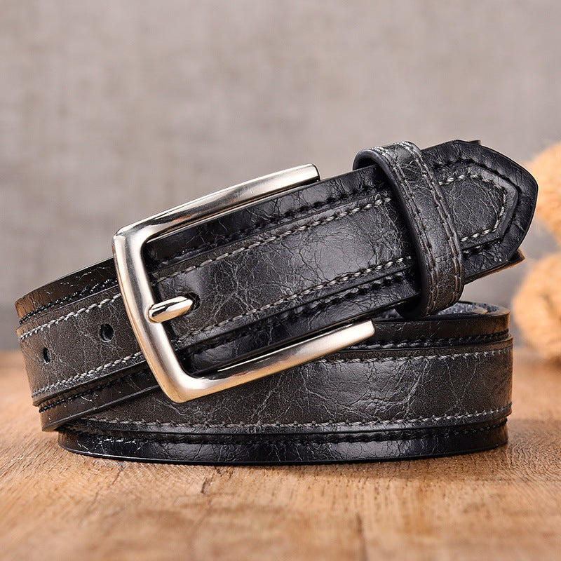 Ceinture décontractée à couleurs assorties pour hommes