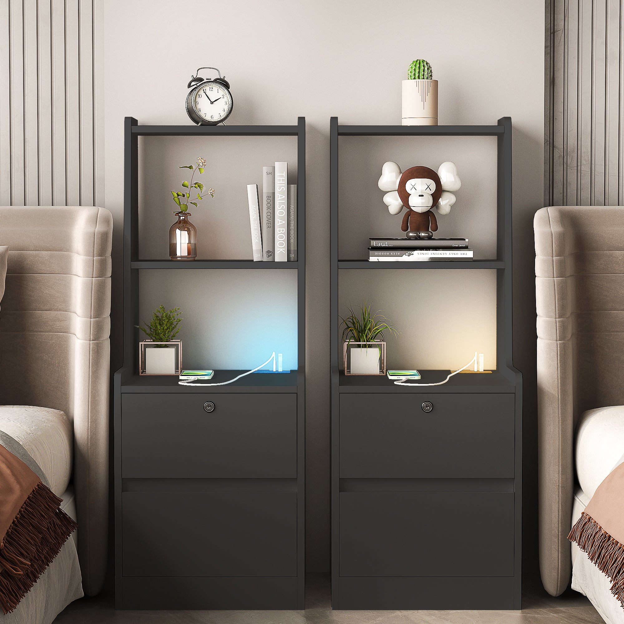 Smart Nightstand with Charging Station