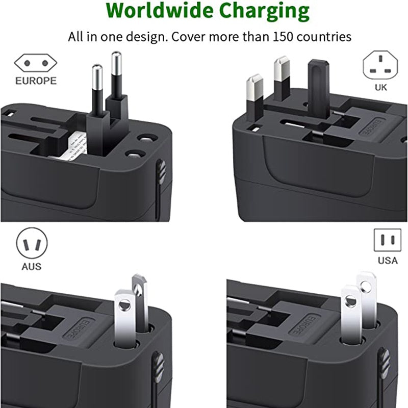 Universal Travel Adapter with USB-C