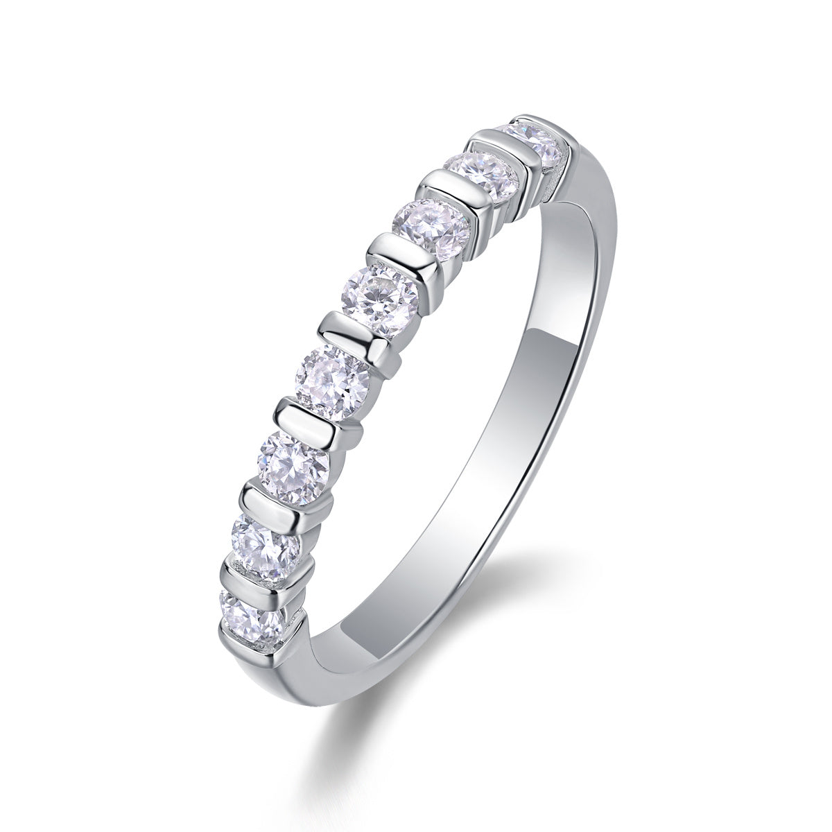 Luxury Moissanite Silver Diamond Ring