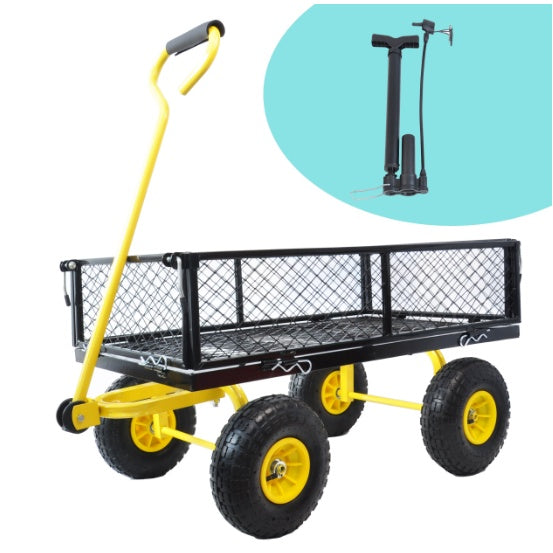 Carriage Steel Garden Cart w/ Swivel Handle