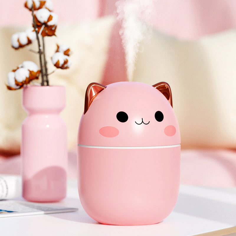 Cute Cat USB Air Humidifier with LED Mist