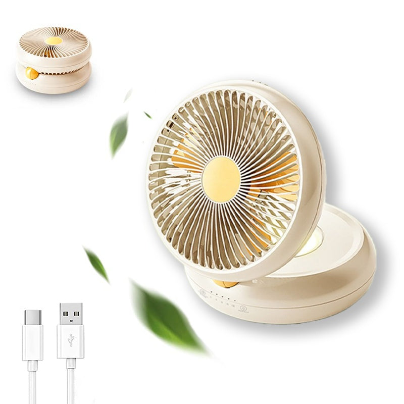 Rechargeable Foldable Table Fan w/ Remote