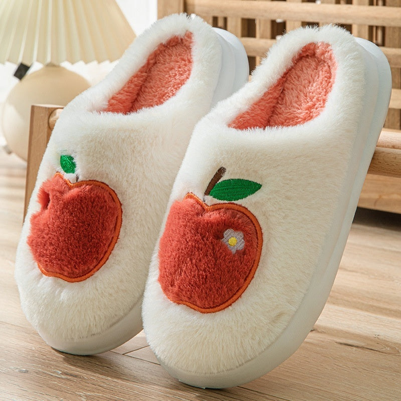 Cotton Plush Warm Women's Indoor Slippers