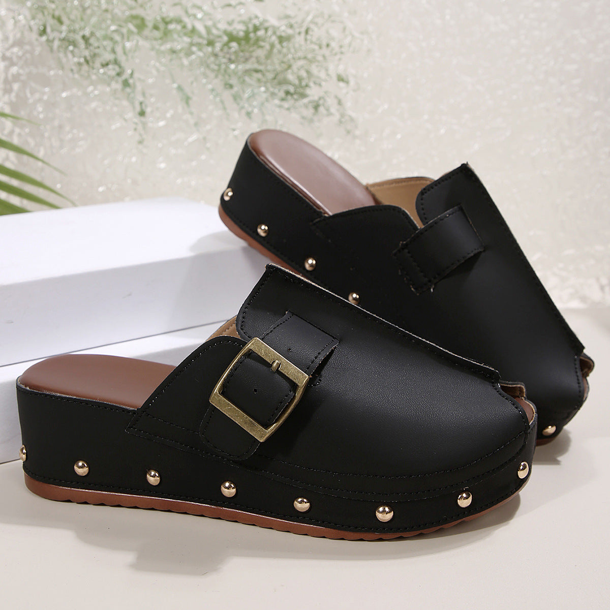 Fish Mouth Wedge Sandals for Women
