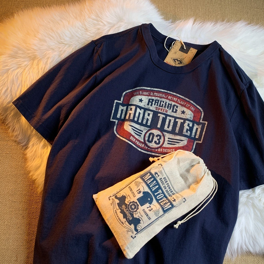 T-shirt ample à imprimé fille rétro pour homme