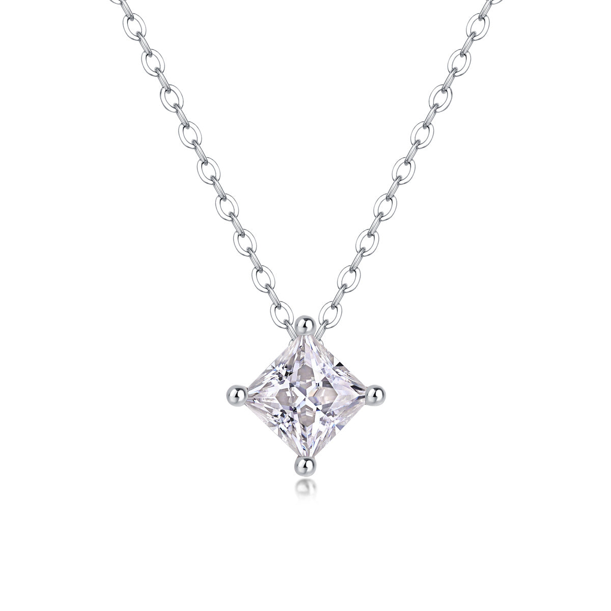 Luxury Moissanite Silver Pendant Set