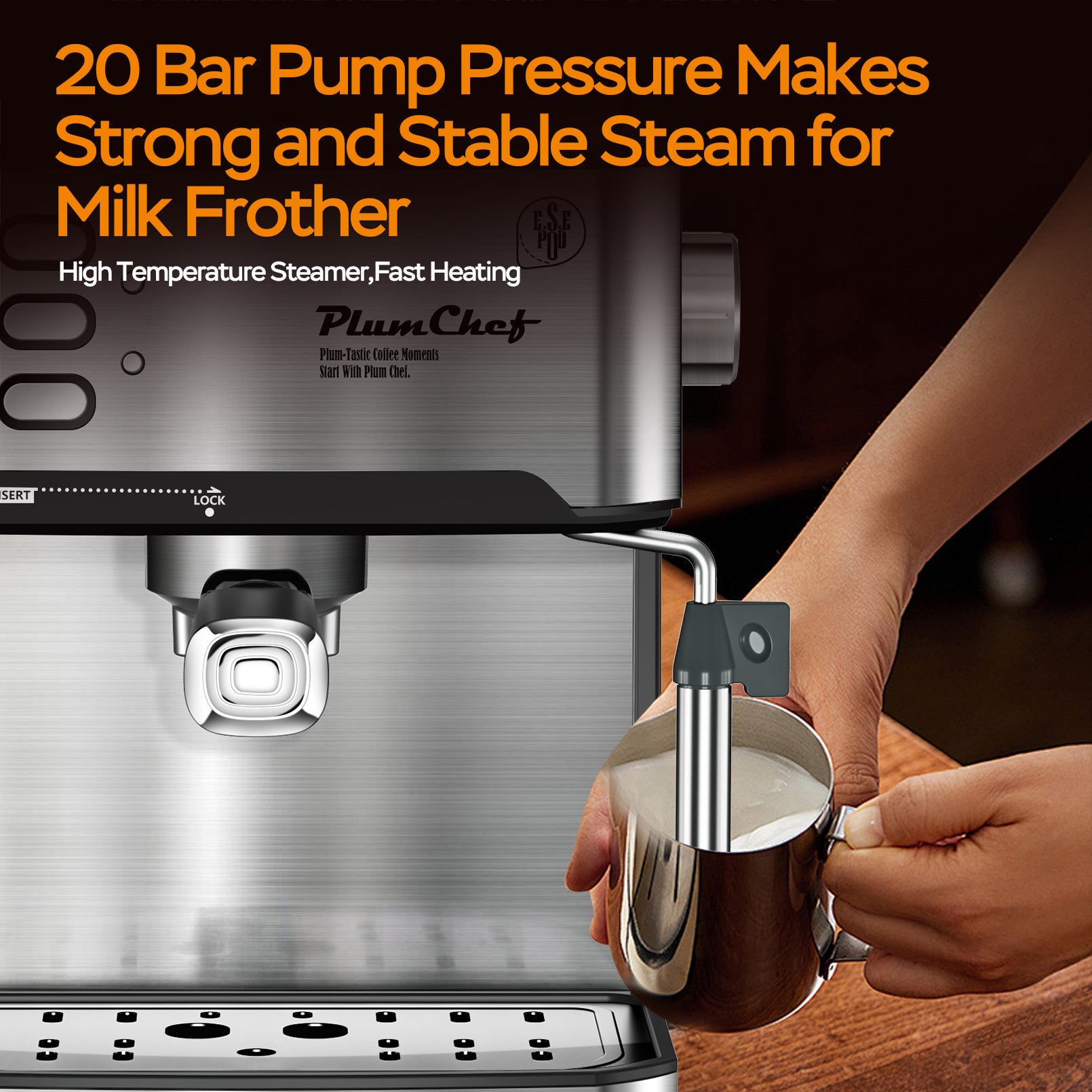 20 Bar Espresso Machine w/ Milk Frother
