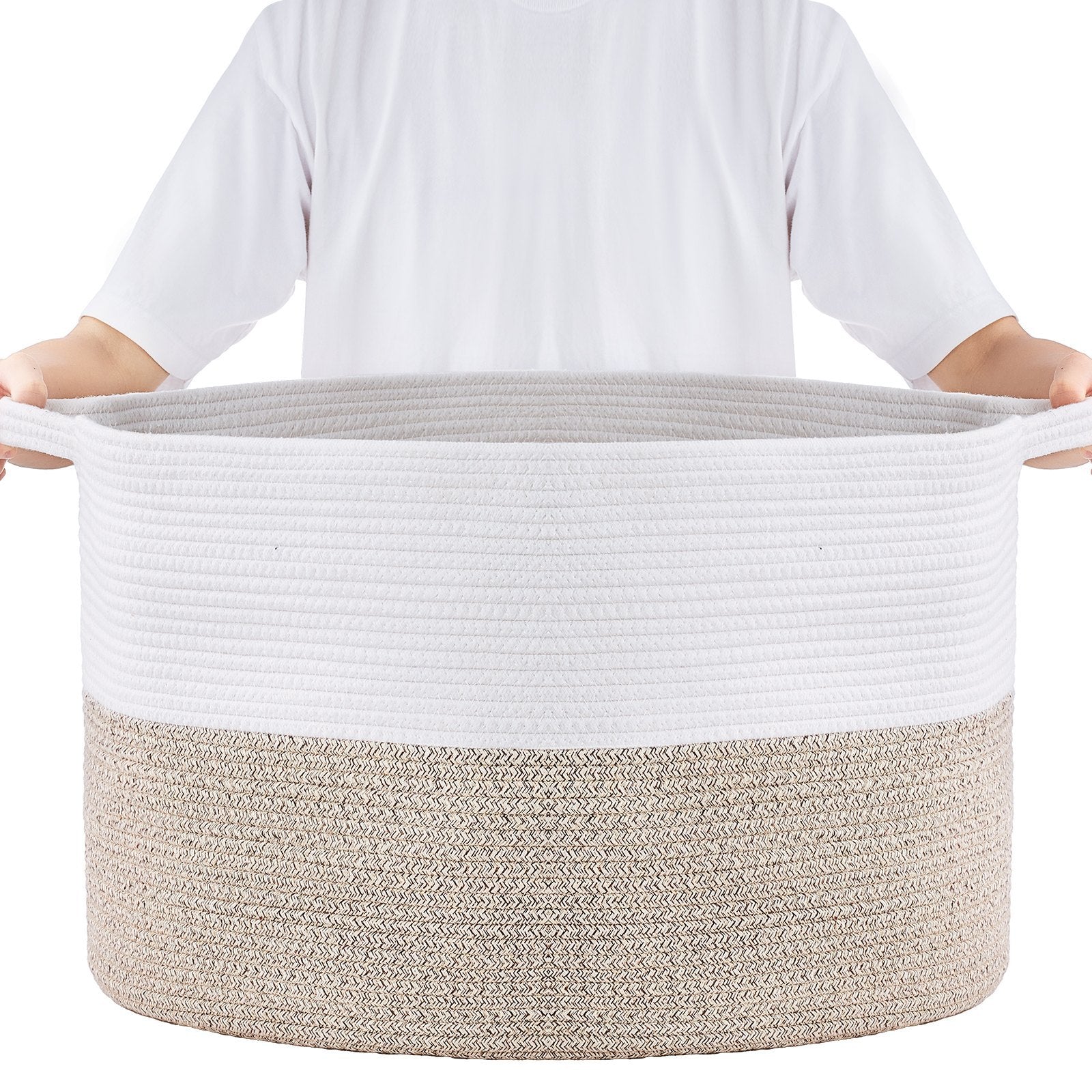 VEVOR 87L Cotton Rope Storage Basket