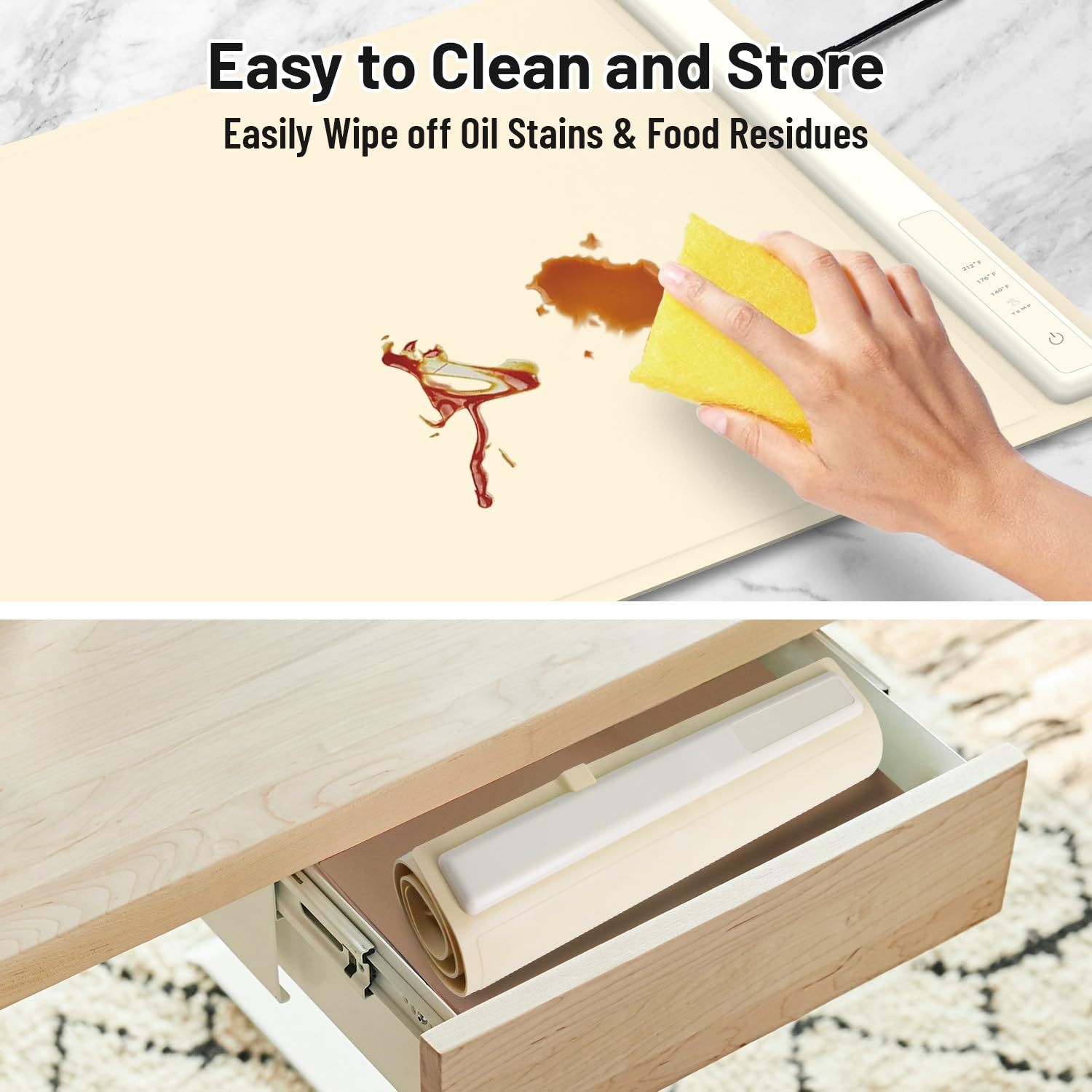 Electric Food Warming Mat with 3 Temps