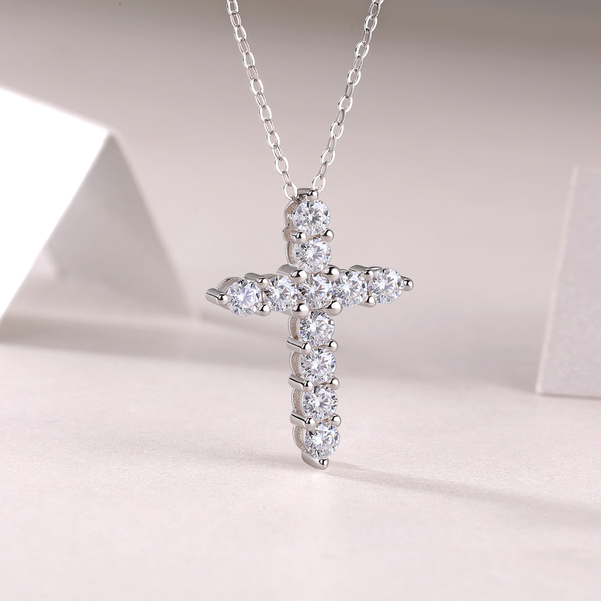 Faith Diamond Pendant Necklace Set