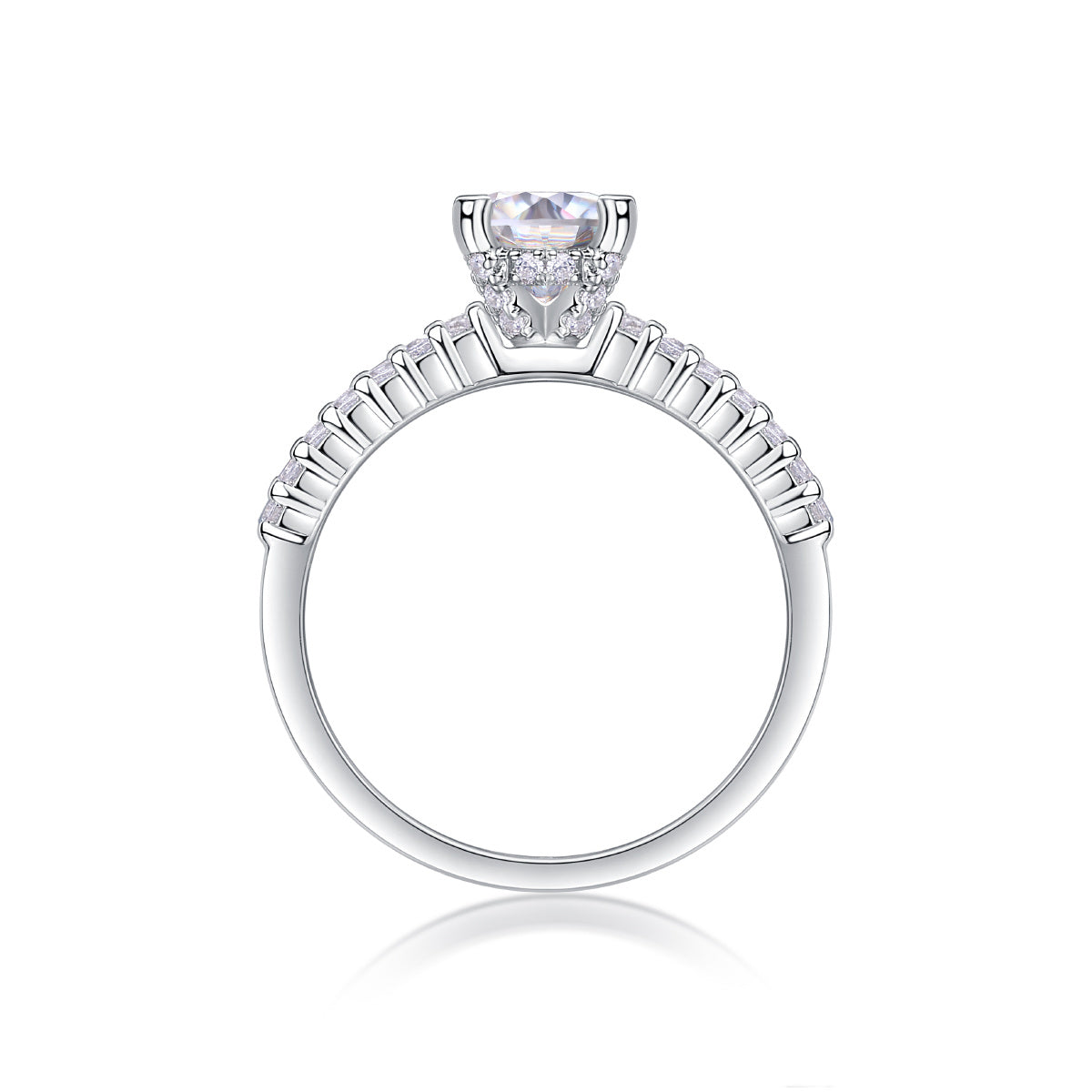 Arrange Large Moissanite Wedding Rings