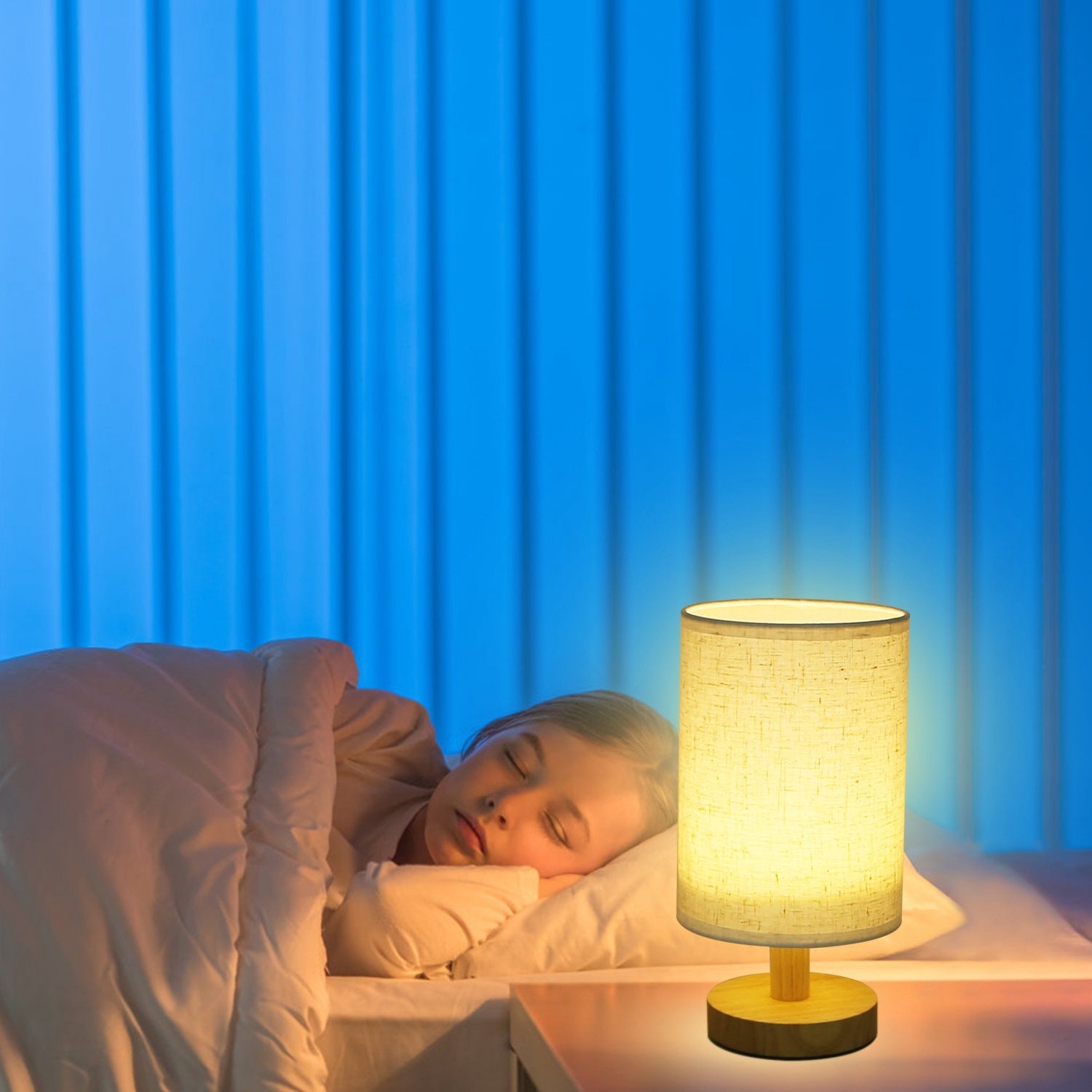 Warm White Bedside Lamp USB Plug