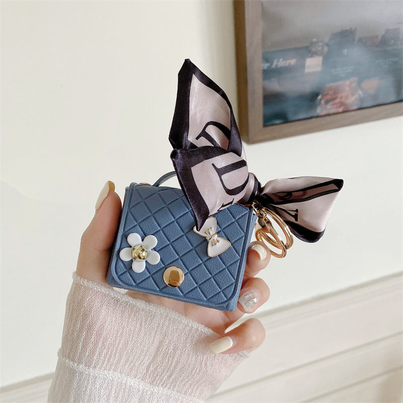 Korean Silk Scarf Earphone Pouch