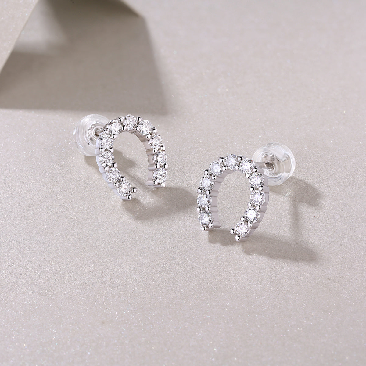 Keep Happiness Moissanite Stud Earrings