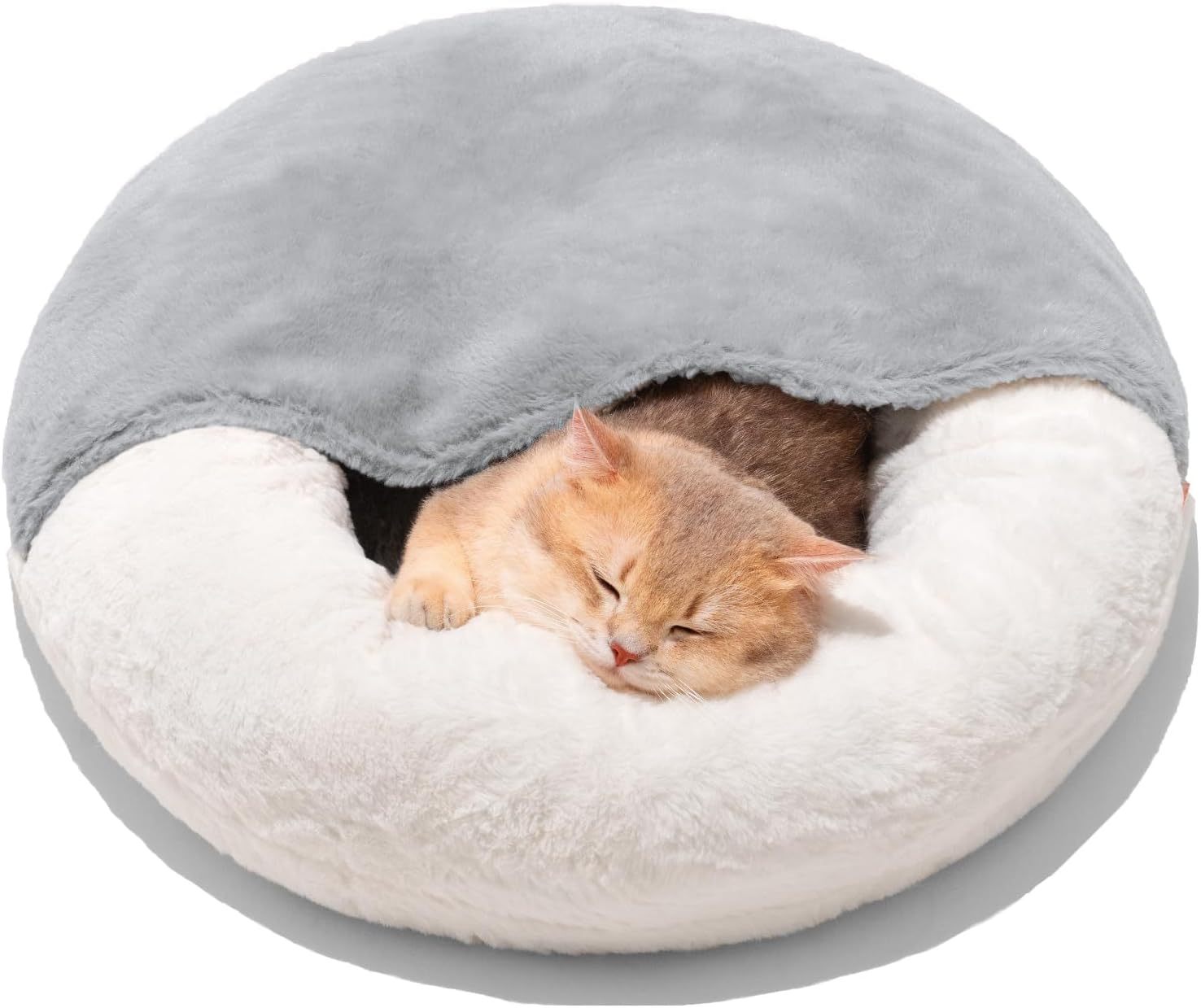 MEWOOFUN Enclosed Cat Bed Cave 22"x22"