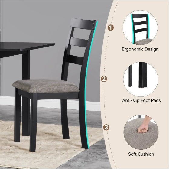 Farmhouse Dining Chairs Set of 2 Wood