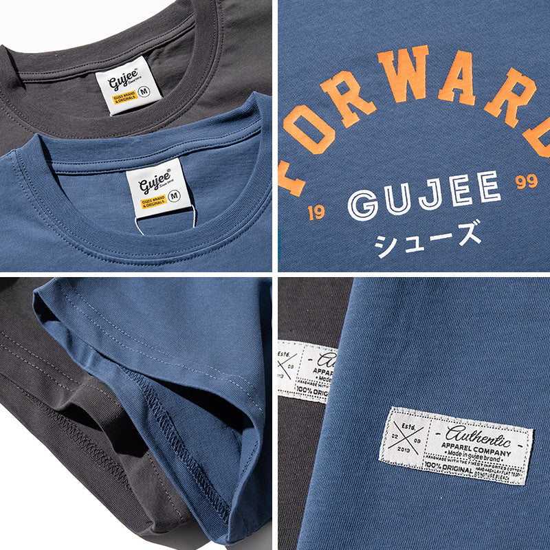 T-shirt d'été japonais à col rond pour homme