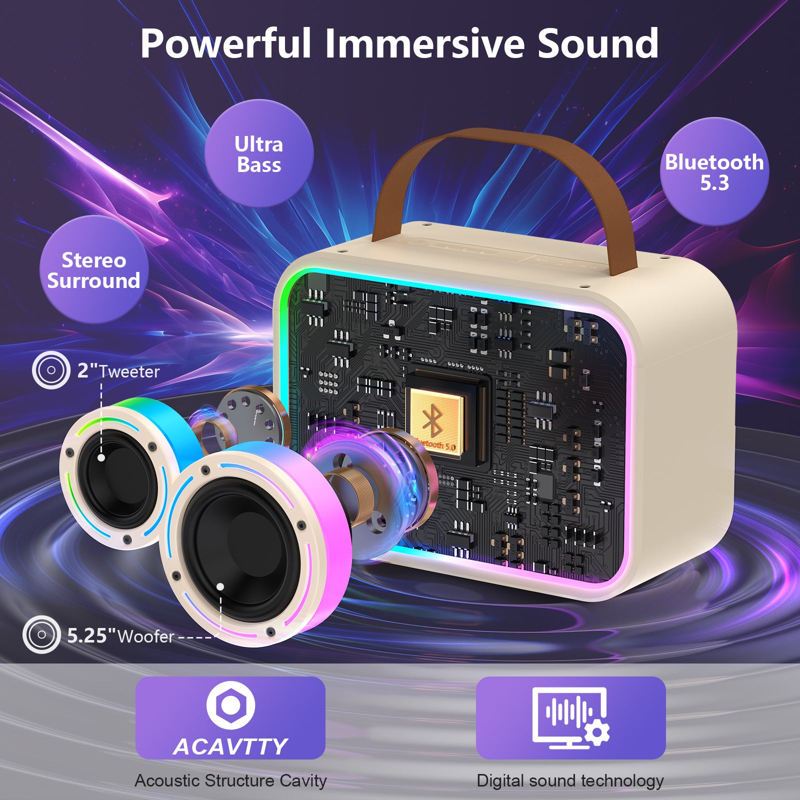 JYX D30 Karaoke with Bluetooth & Lights