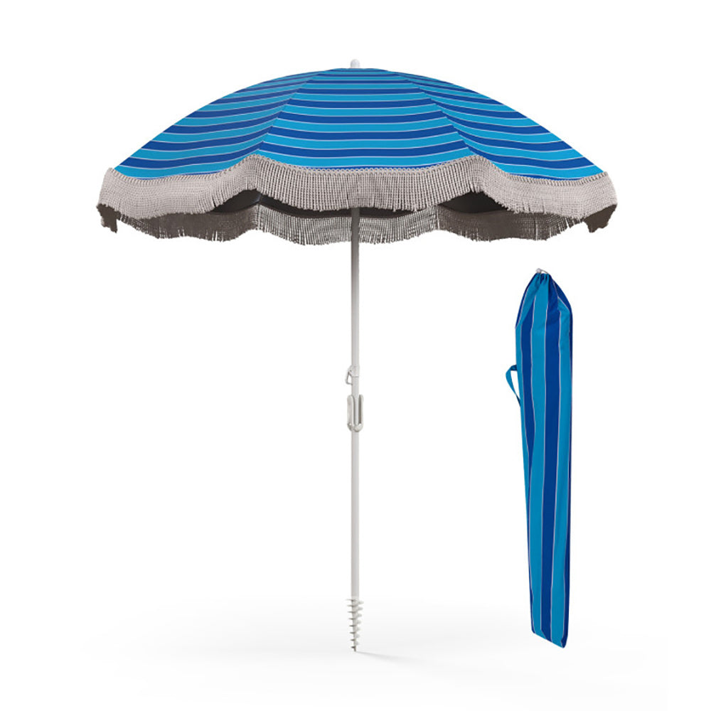6.5FT Fringe Beach Umbrella w/ Tilt
