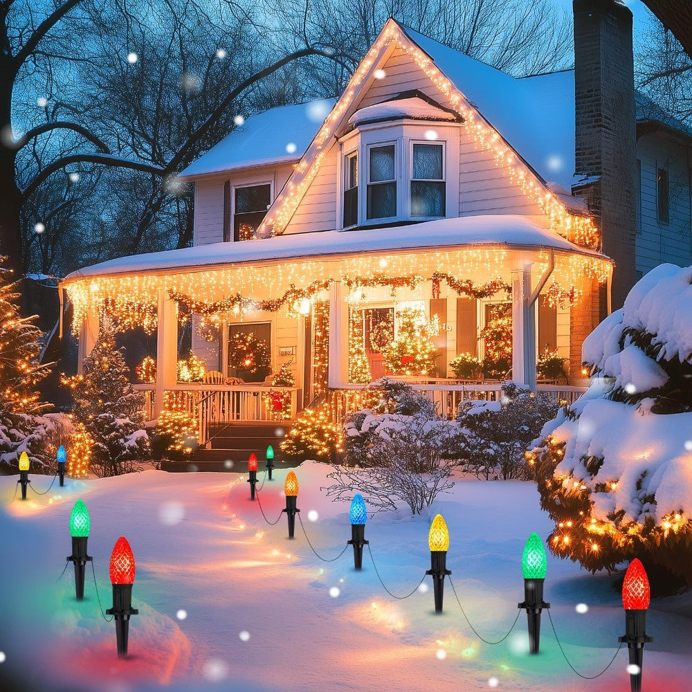 Christmas Solar C9 Strawberry Floor Plug Lights