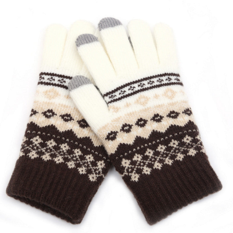 Couple de gants tricotés pour écran tactile