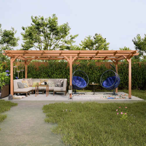 12x16 Outdoor Wooden Grape Pergola