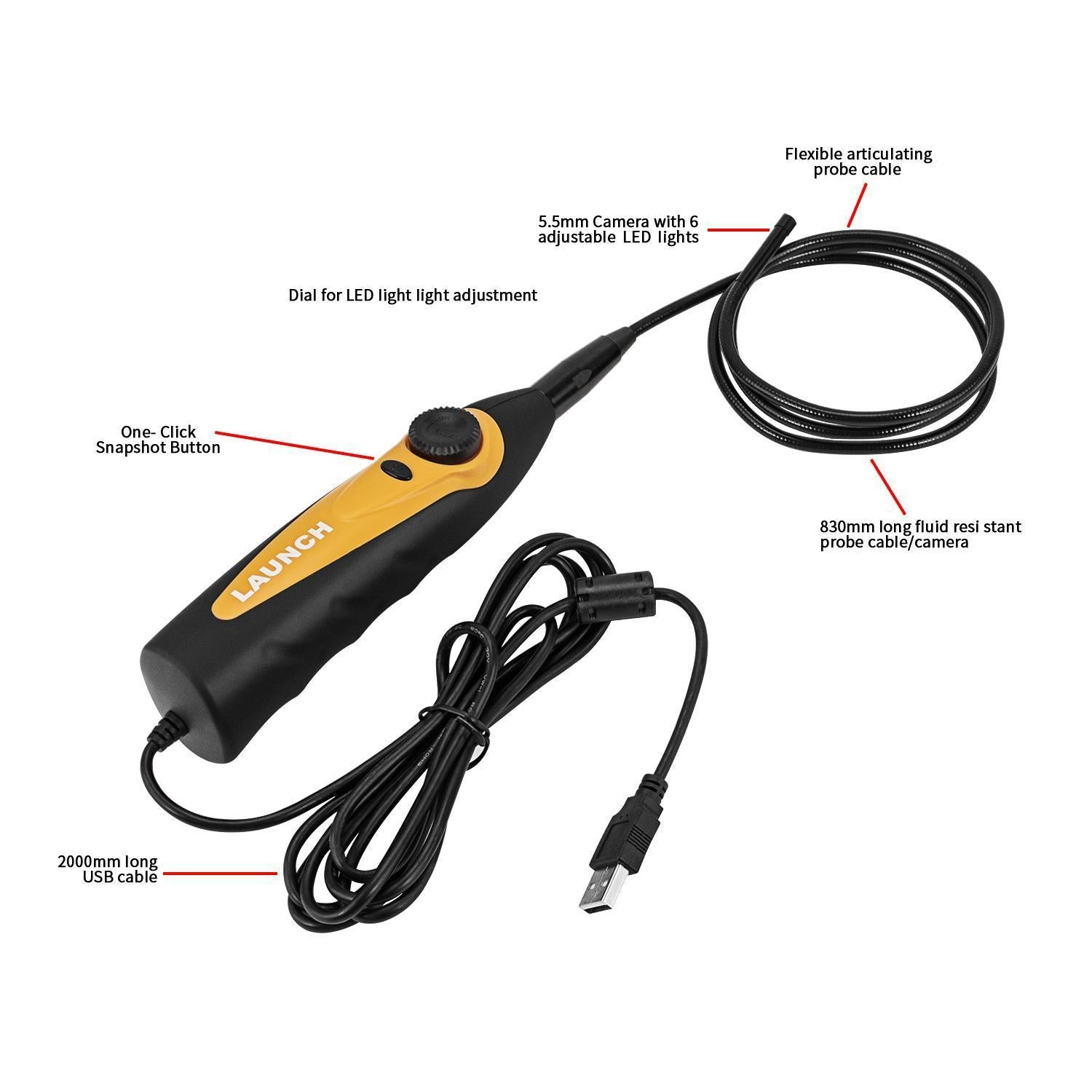 X431 VSP600 HD Waterproof Video Endoscope