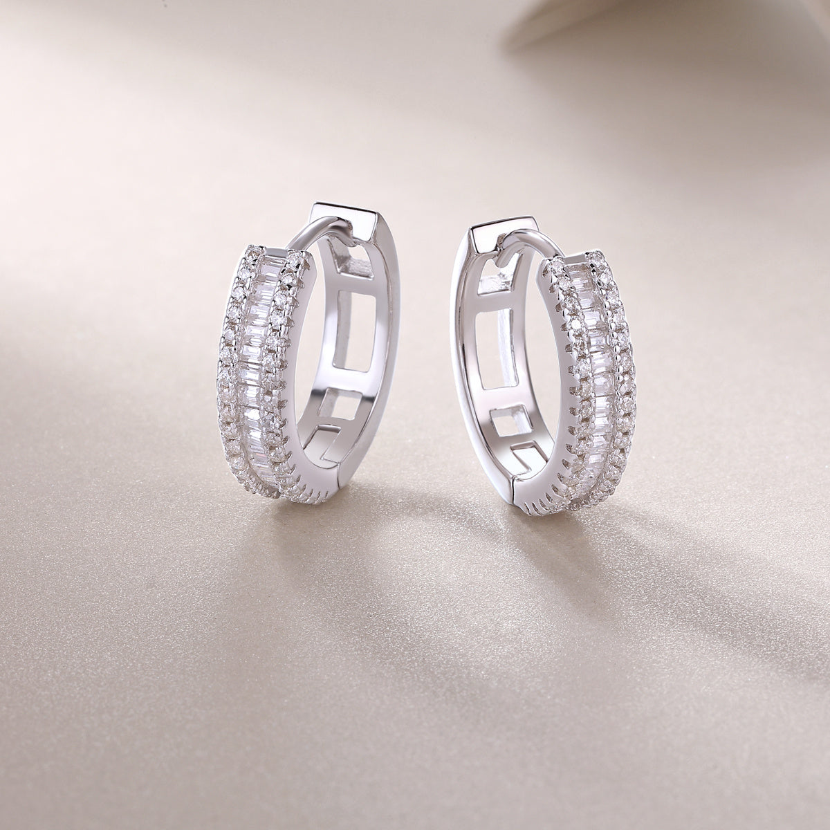 Woven Light Moissanite Stud Earrings