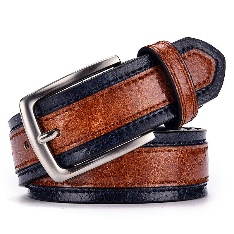 Ceinture décontractée à couleurs assorties pour hommes