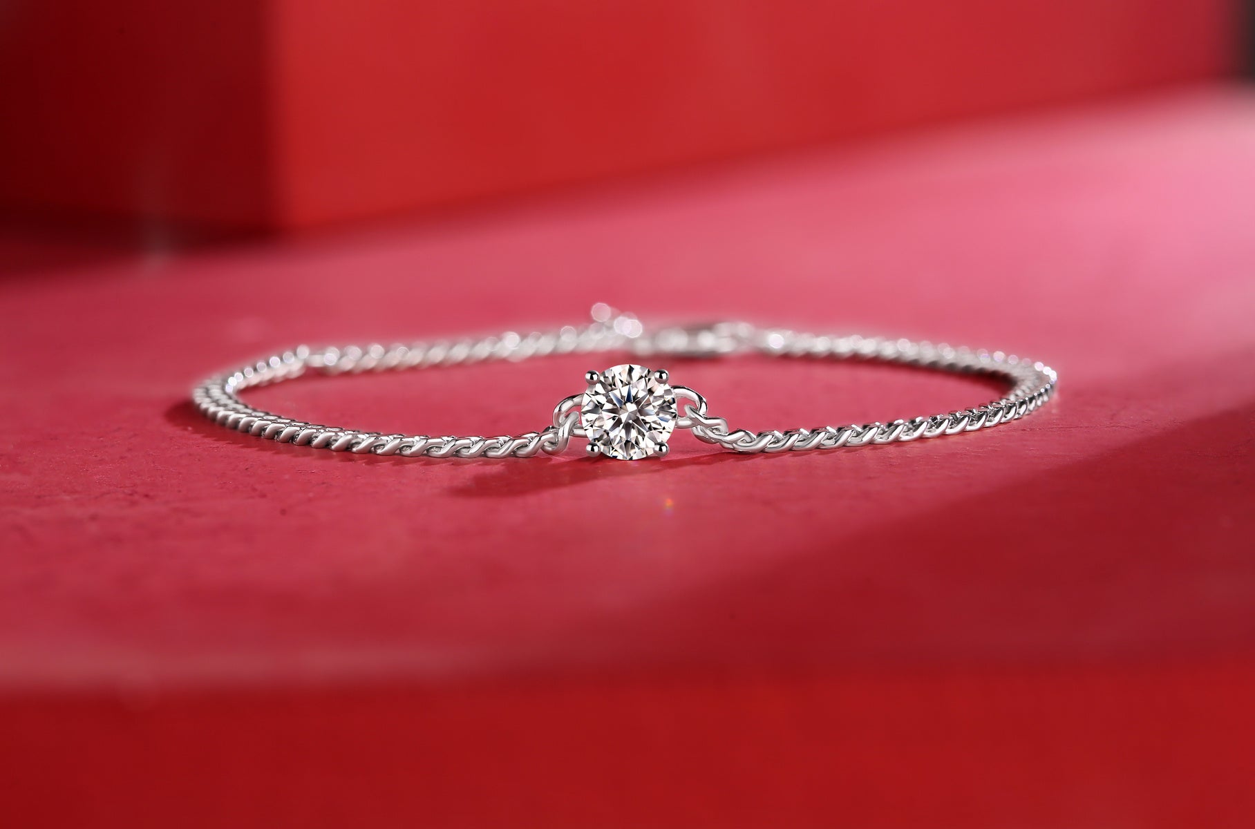 Cuban Diamond Silver Bracelet Set