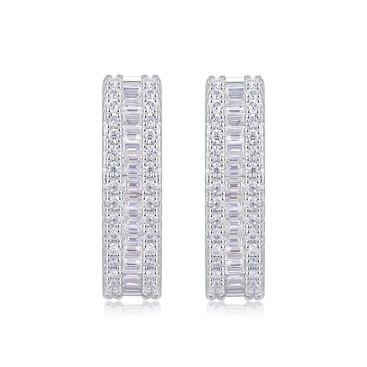 Woven Light Moissanite Stud Earrings